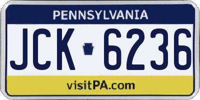 PA license plate JCK6236