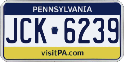 PA license plate JCK6239