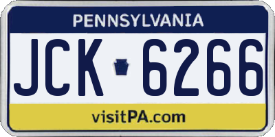 PA license plate JCK6266