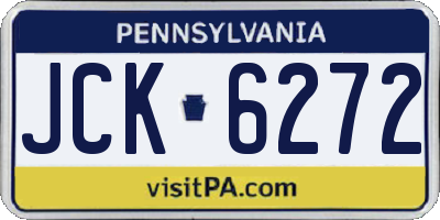 PA license plate JCK6272