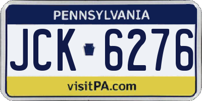 PA license plate JCK6276