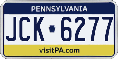 PA license plate JCK6277