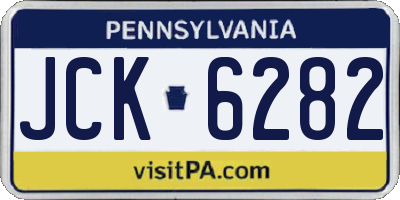 PA license plate JCK6282