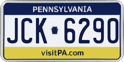 PA license plate JCK6290