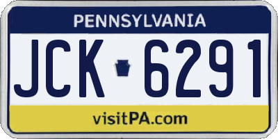 PA license plate JCK6291