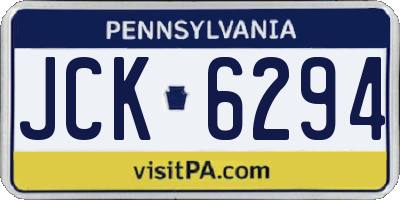 PA license plate JCK6294