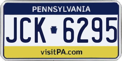 PA license plate JCK6295