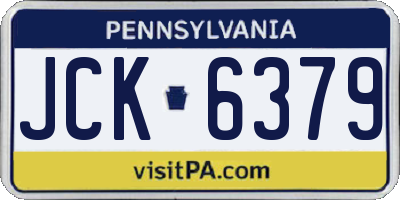 PA license plate JCK6379