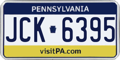 PA license plate JCK6395