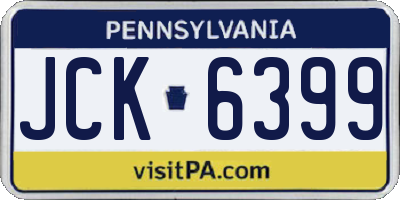 PA license plate JCK6399