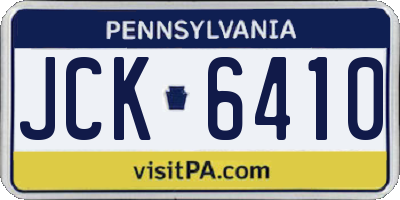 PA license plate JCK6410
