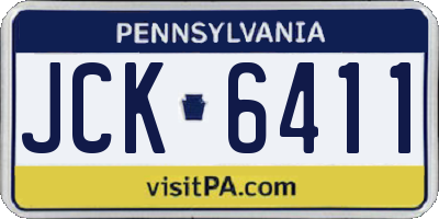 PA license plate JCK6411