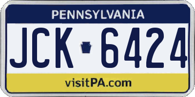 PA license plate JCK6424
