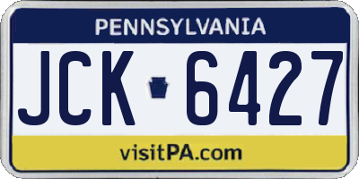 PA license plate JCK6427