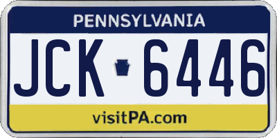 PA license plate JCK6446