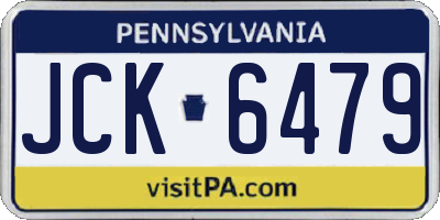 PA license plate JCK6479