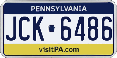 PA license plate JCK6486