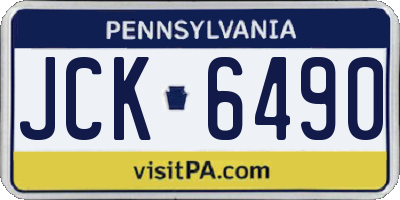 PA license plate JCK6490