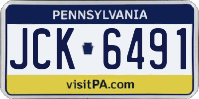 PA license plate JCK6491