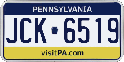 PA license plate JCK6519