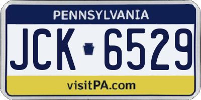 PA license plate JCK6529