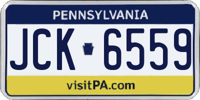 PA license plate JCK6559