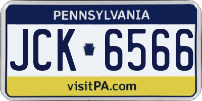 PA license plate JCK6566