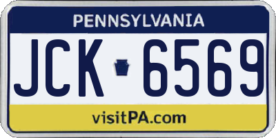 PA license plate JCK6569