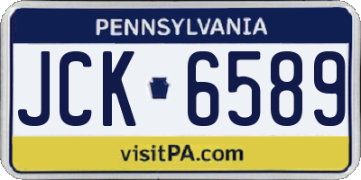 PA license plate JCK6589