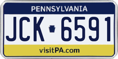 PA license plate JCK6591