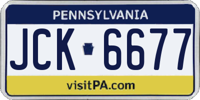 PA license plate JCK6677