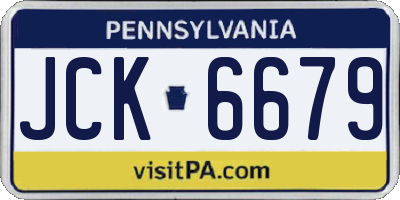PA license plate JCK6679