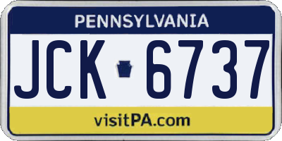 PA license plate JCK6737