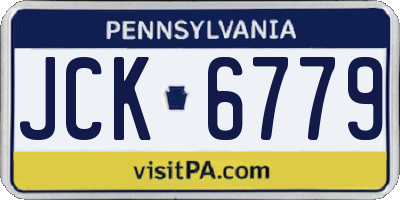 PA license plate JCK6779