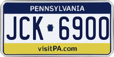 PA license plate JCK6900