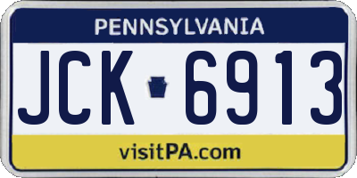 PA license plate JCK6913