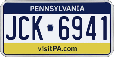 PA license plate JCK6941