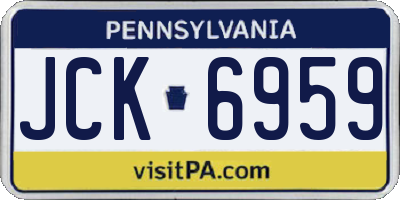 PA license plate JCK6959