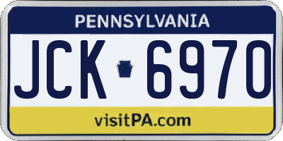 PA license plate JCK6970