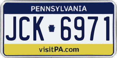 PA license plate JCK6971