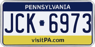 PA license plate JCK6973
