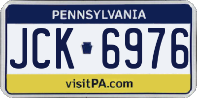 PA license plate JCK6976