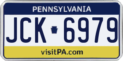 PA license plate JCK6979