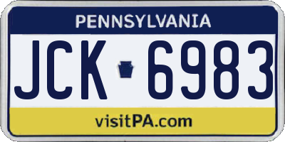 PA license plate JCK6983