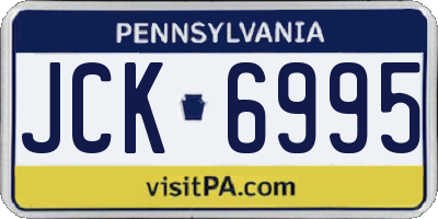 PA license plate JCK6995