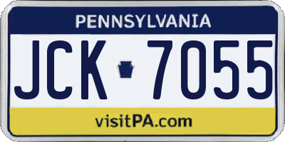 PA license plate JCK7055
