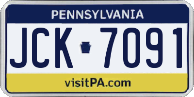 PA license plate JCK7091