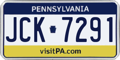 PA license plate JCK7291