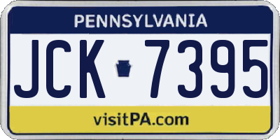 PA license plate JCK7395