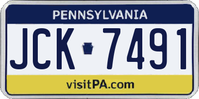 PA license plate JCK7491